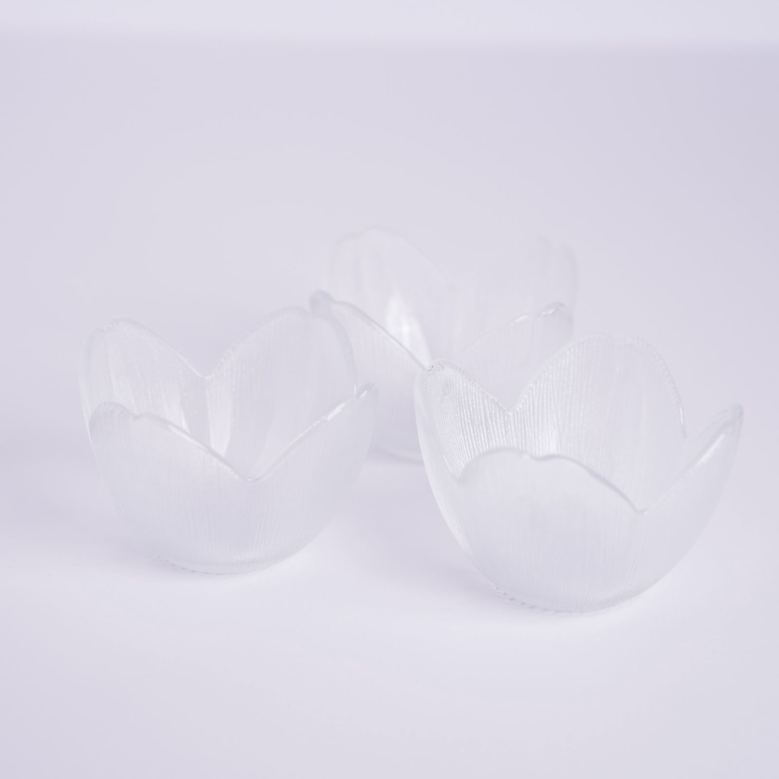 ガラスの器  梅の花 小鉢 3個セット
