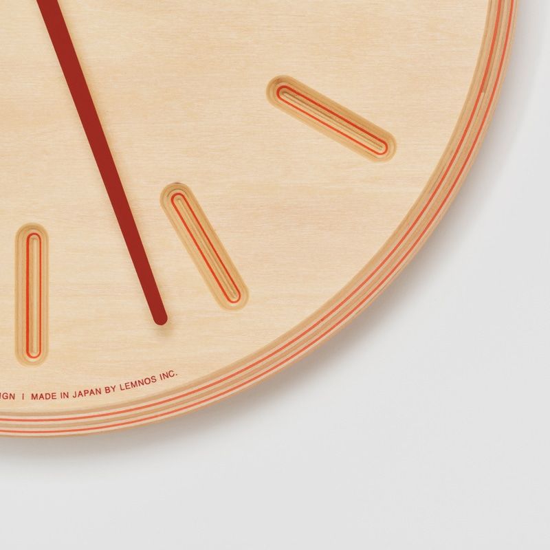 Paper-Wood CLOCK / オレンジ・line