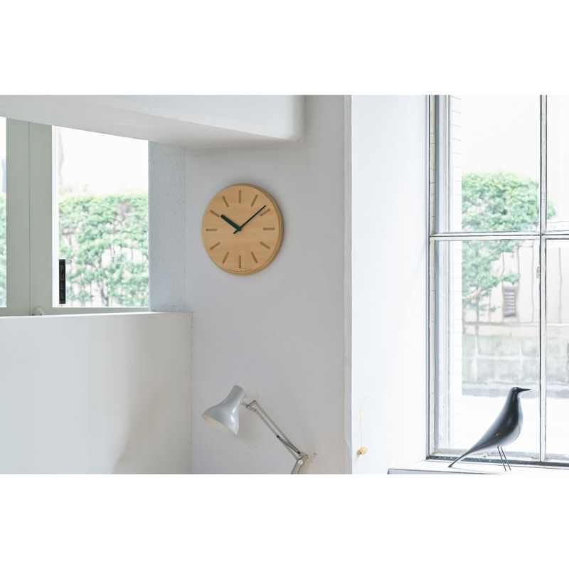 Paper-Wood CLOCK / グリーン・line