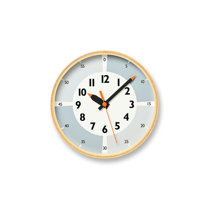 fun pun clock with color! / グレー