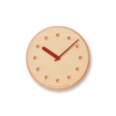 Paper-Wood CLOCK / オレンジ・dot