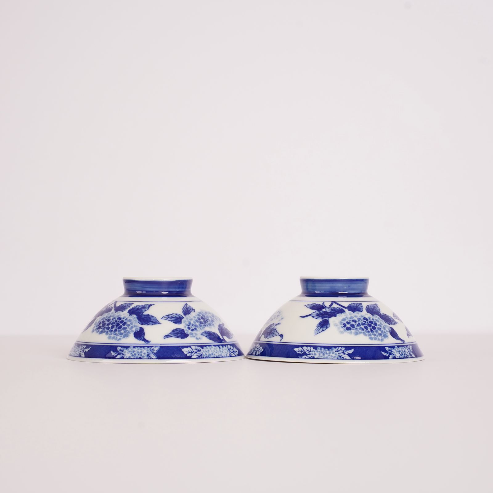 藍色の紫陽花 ご飯茶碗 3個セット