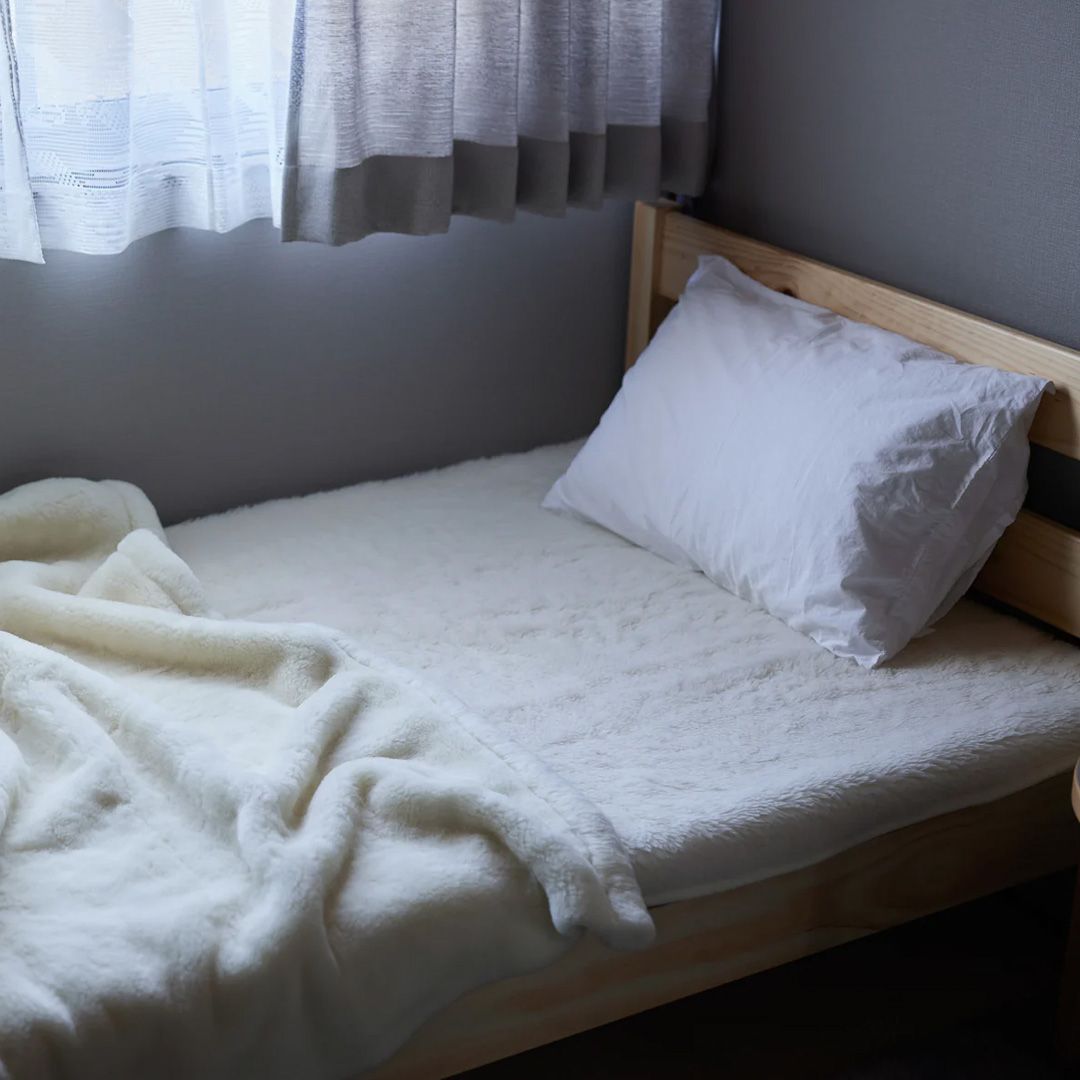 SERENE 6.0 Merino Wool New-Mayer (IVORY) / メリノウールニューマイヤー(アイボリー) / 毛布 ブランケット / ハーフ