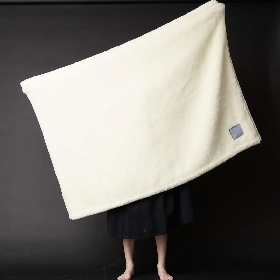 SERENE 6.0 Merino Wool New-Mayer (IVORY) / メリノウールニューマイヤー(アイボリー) / 毛布 ブランケット / ハーフ