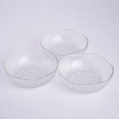 ガラスの器 蓮の花 小鉢 3個セット