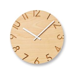 CARVED WOOD BIRCH (カーヴド ウッド バーチ) / 掛け時計 / NTL16-05 / ナチュラル