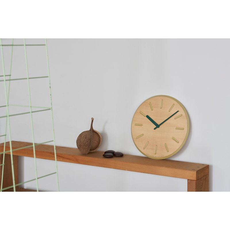 Paper-Wood CLOCK / グリーン・line
