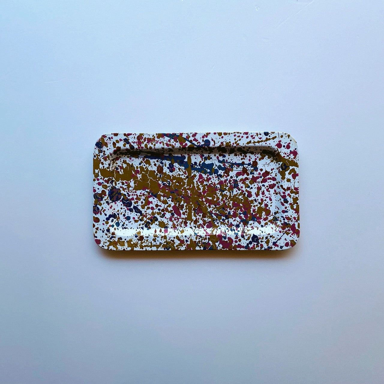 spotted rectangle tray
