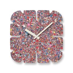 PANECO CLOCK / COLORFUL / カラフル・レッド・スリット四角