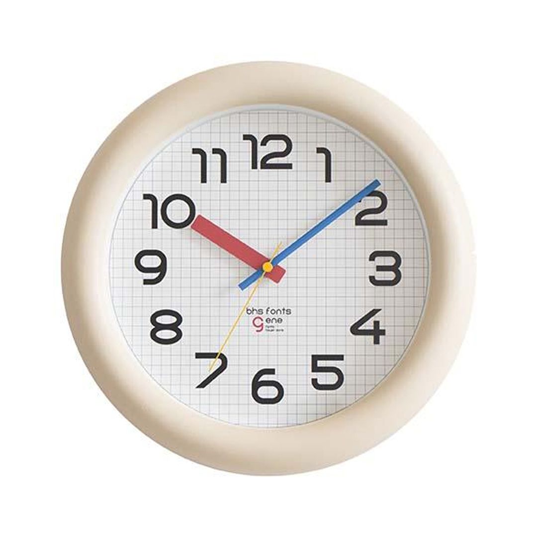 BHS GENE WALL CLOCK  (バウハウスジーン) / 壁掛け時計 / WCL-021 / アイボリー