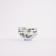 紫色の葡萄 ご飯茶碗 3個セット
