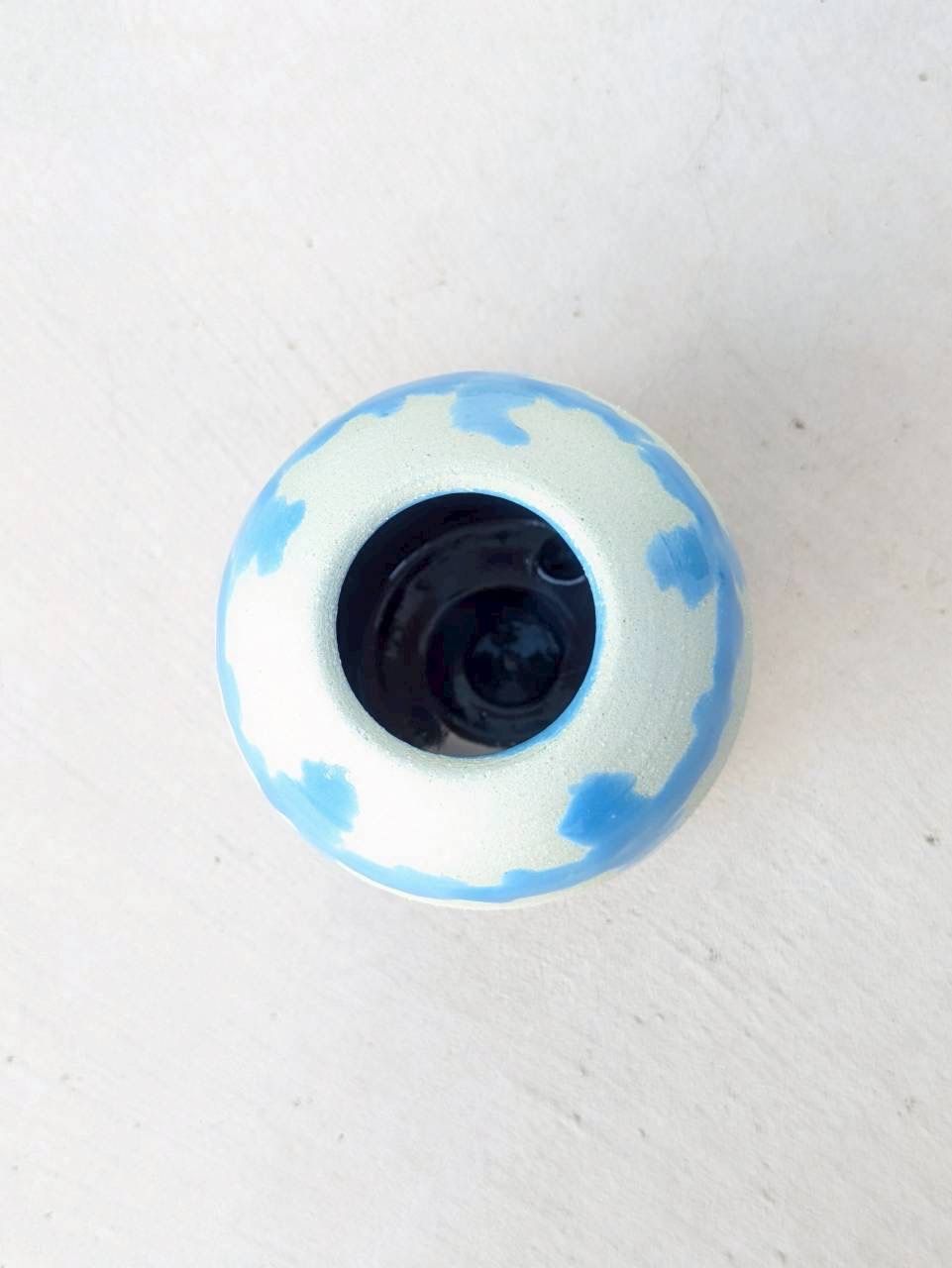 土の花【花瓶】plaid vase / Blue