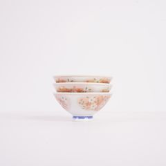 紅白の桜 ご飯茶碗 3個セット