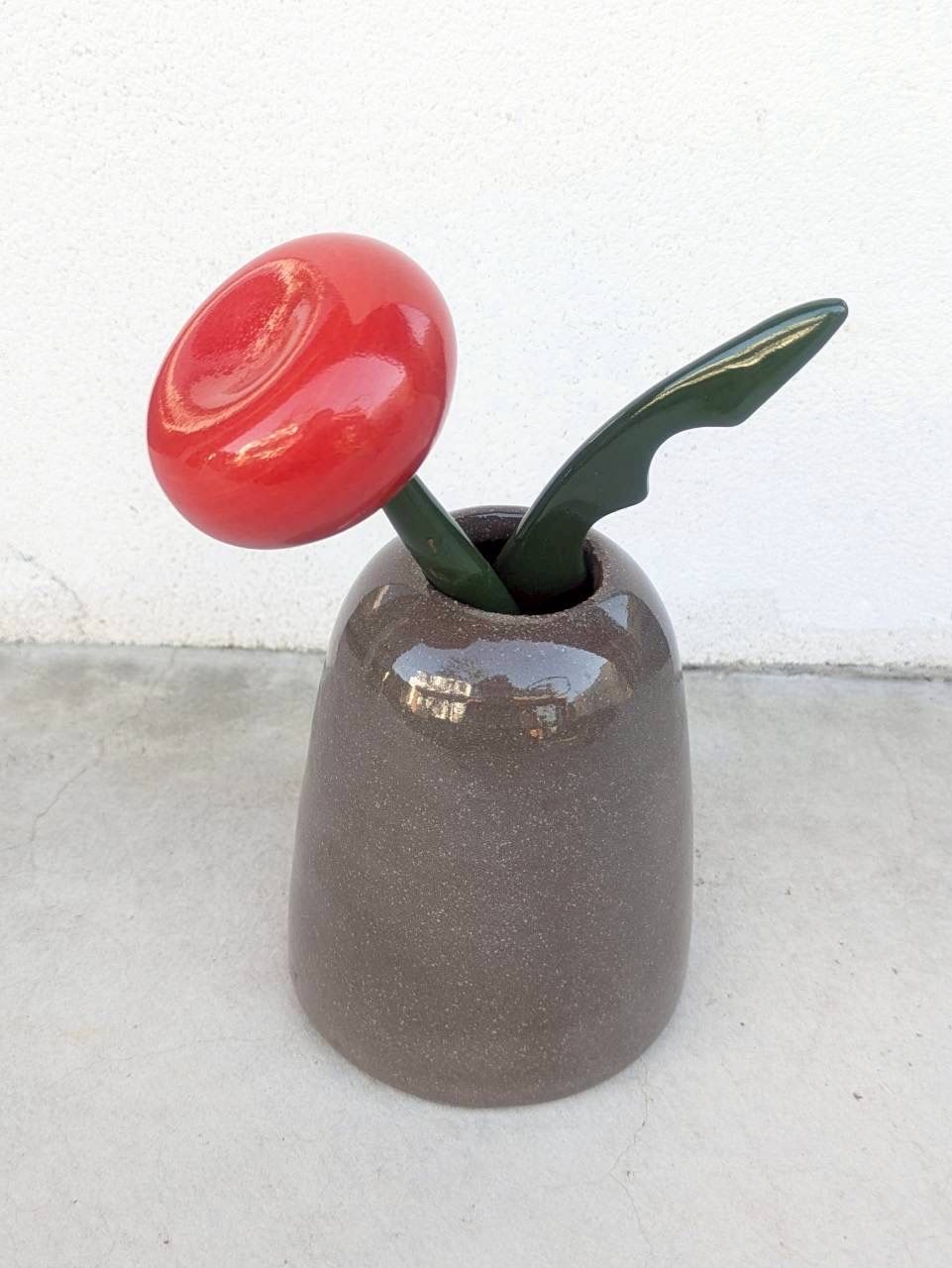 土の花【花瓶】spring vase / Charcol Gray