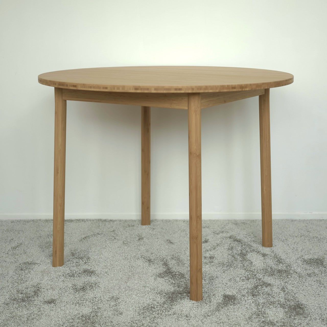 Round table made of bamboo