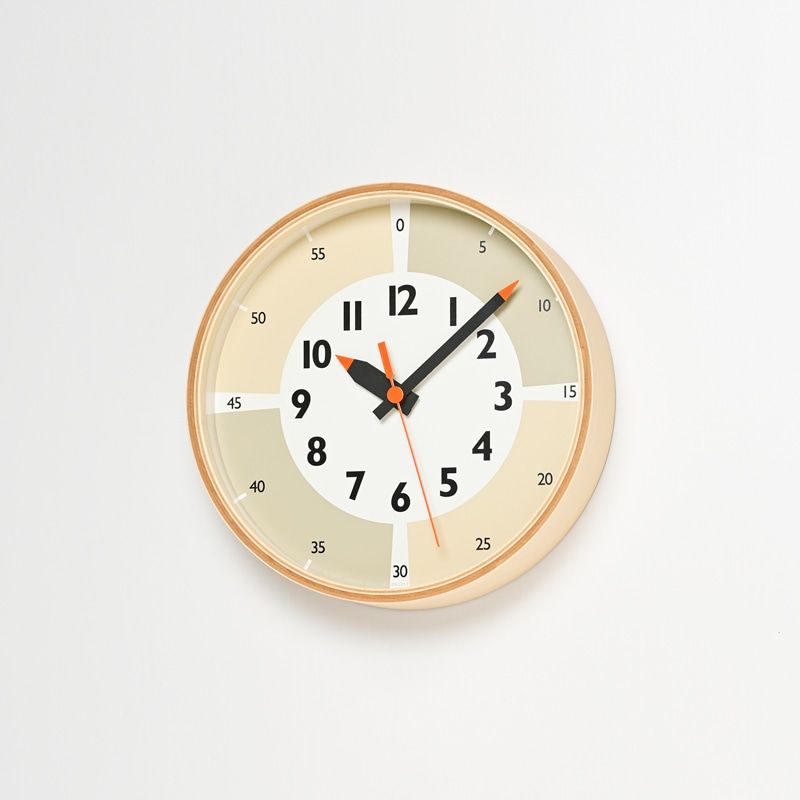 fun pun clock with color! / ベージュ