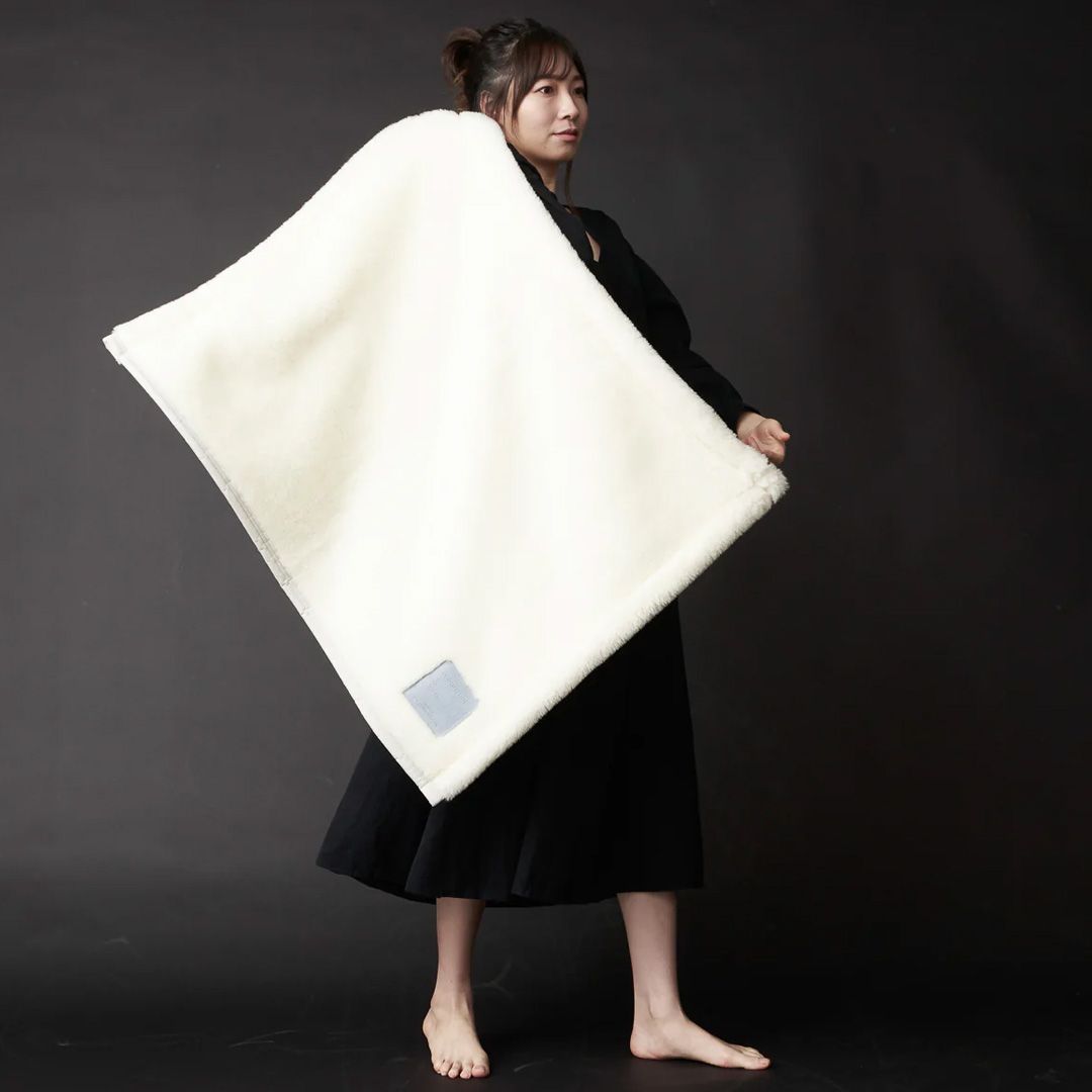SERENE 6.0 Merino Wool New-Mayer (IVORY) / メリノウールニューマイヤー(アイボリー) / 膝掛け ブランケット