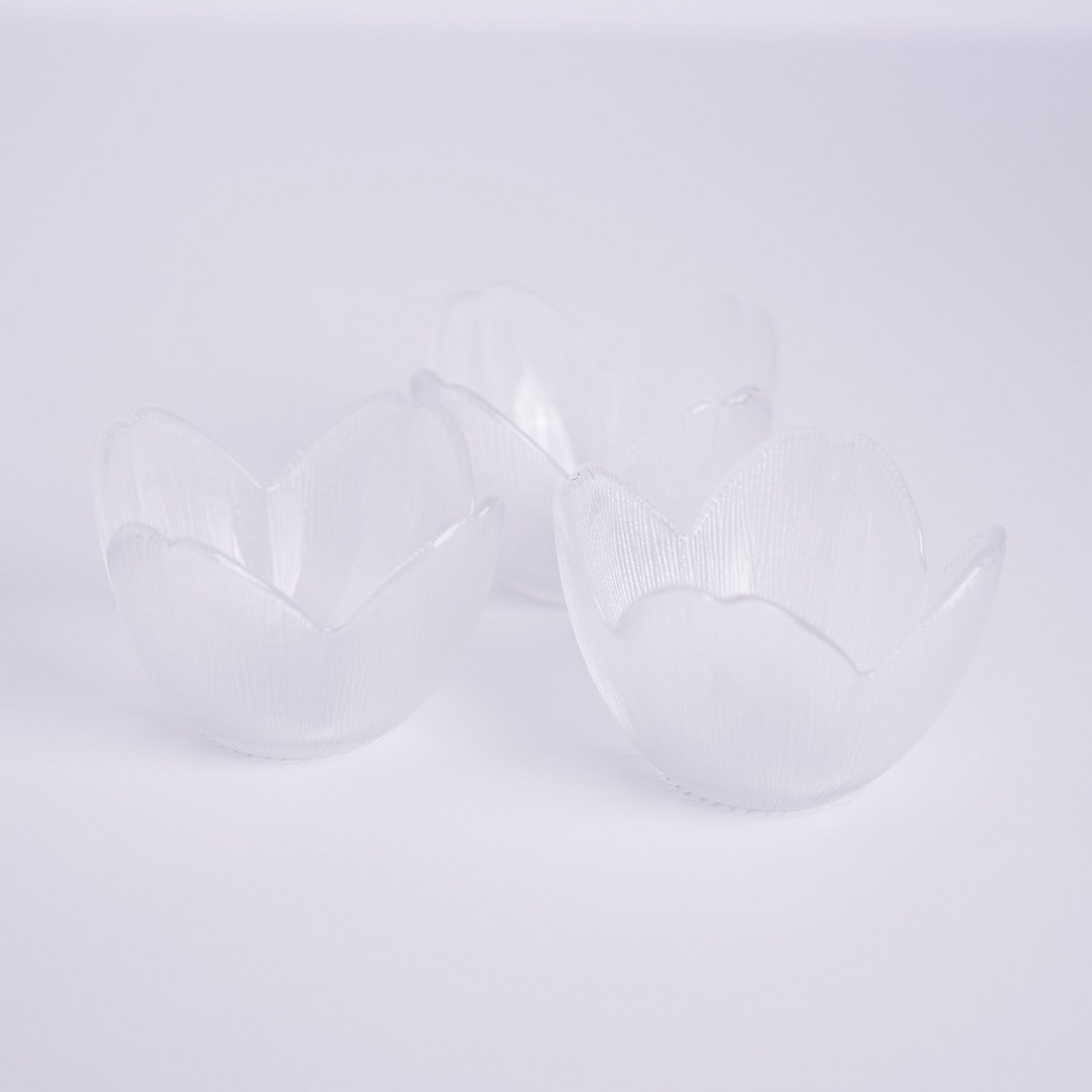 ガラスの器  梅の花 小鉢 3個セット