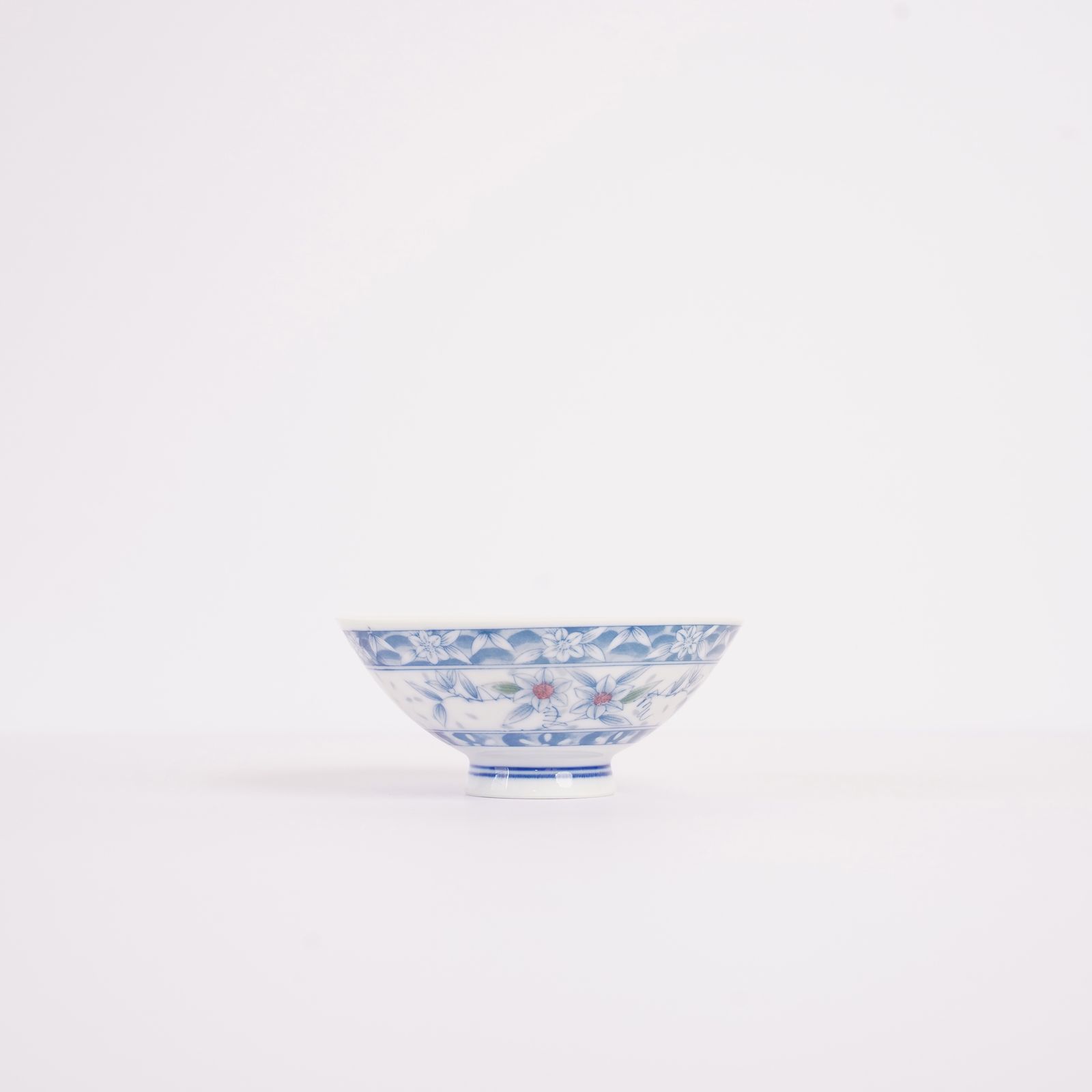 藍色のテッセン柄 ご飯茶碗 3個セット