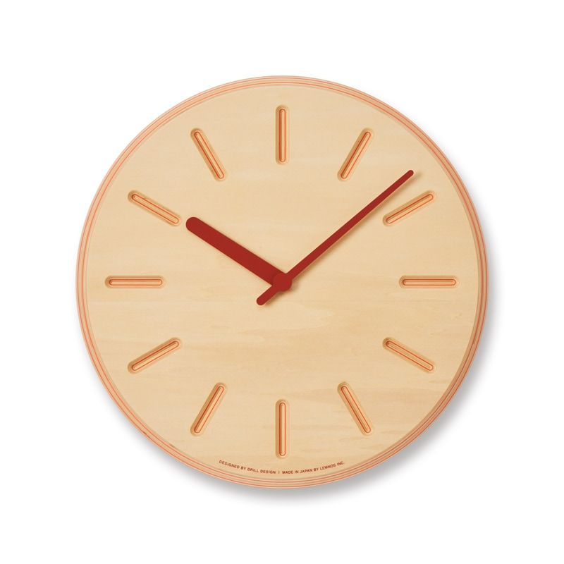 Paper-Wood CLOCK / オレンジ・line