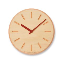 Paper-Wood CLOCK / オレンジ・line