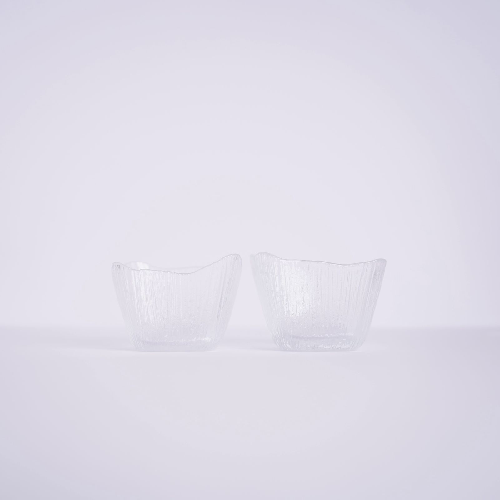 ガラスの器 さざなみ 小鉢 2個セット