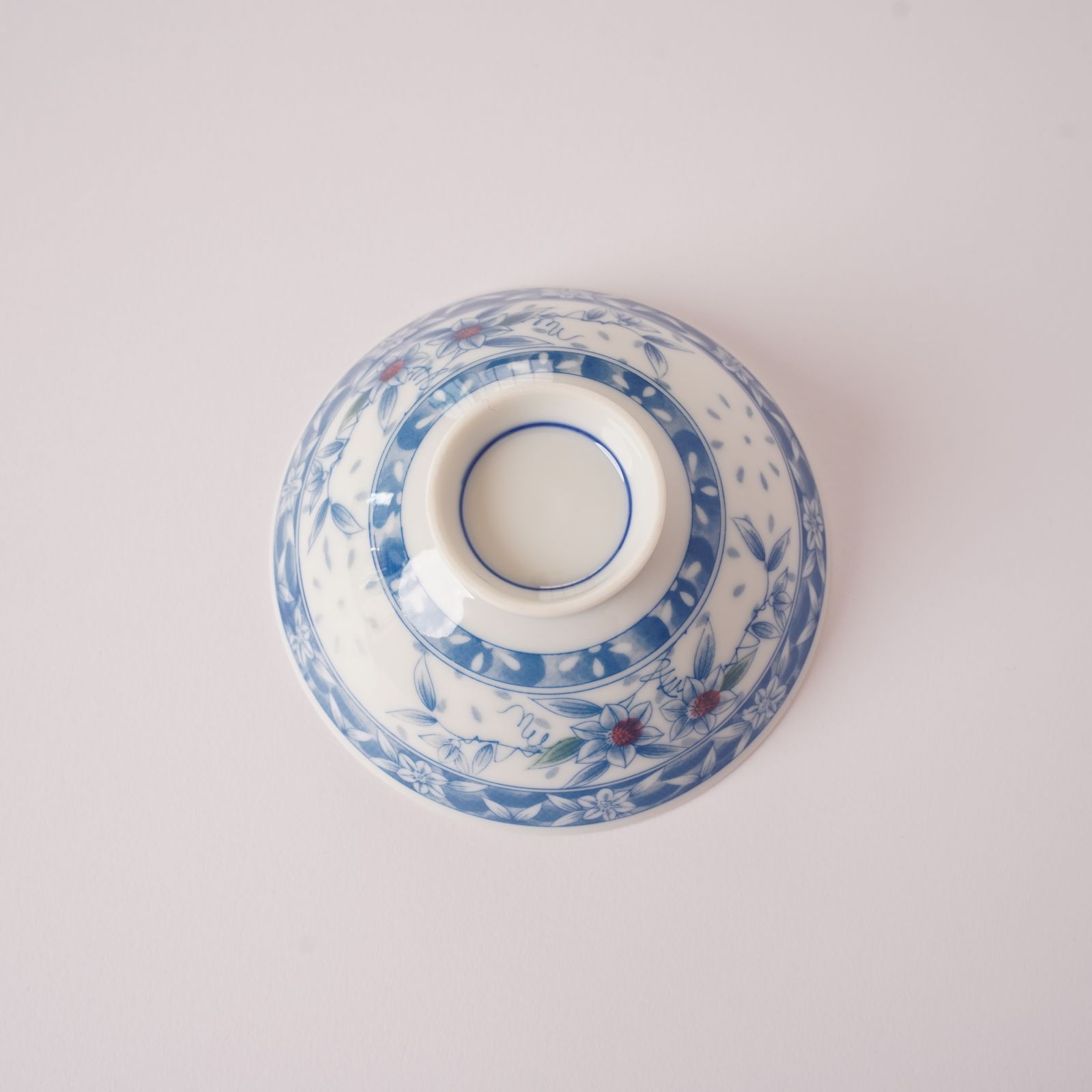 藍色のテッセン柄 ご飯茶碗 3個セット
