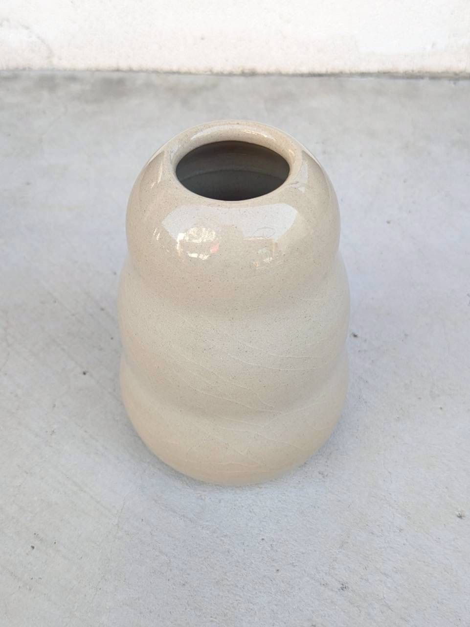 土の花【花瓶】dumpy vase / White