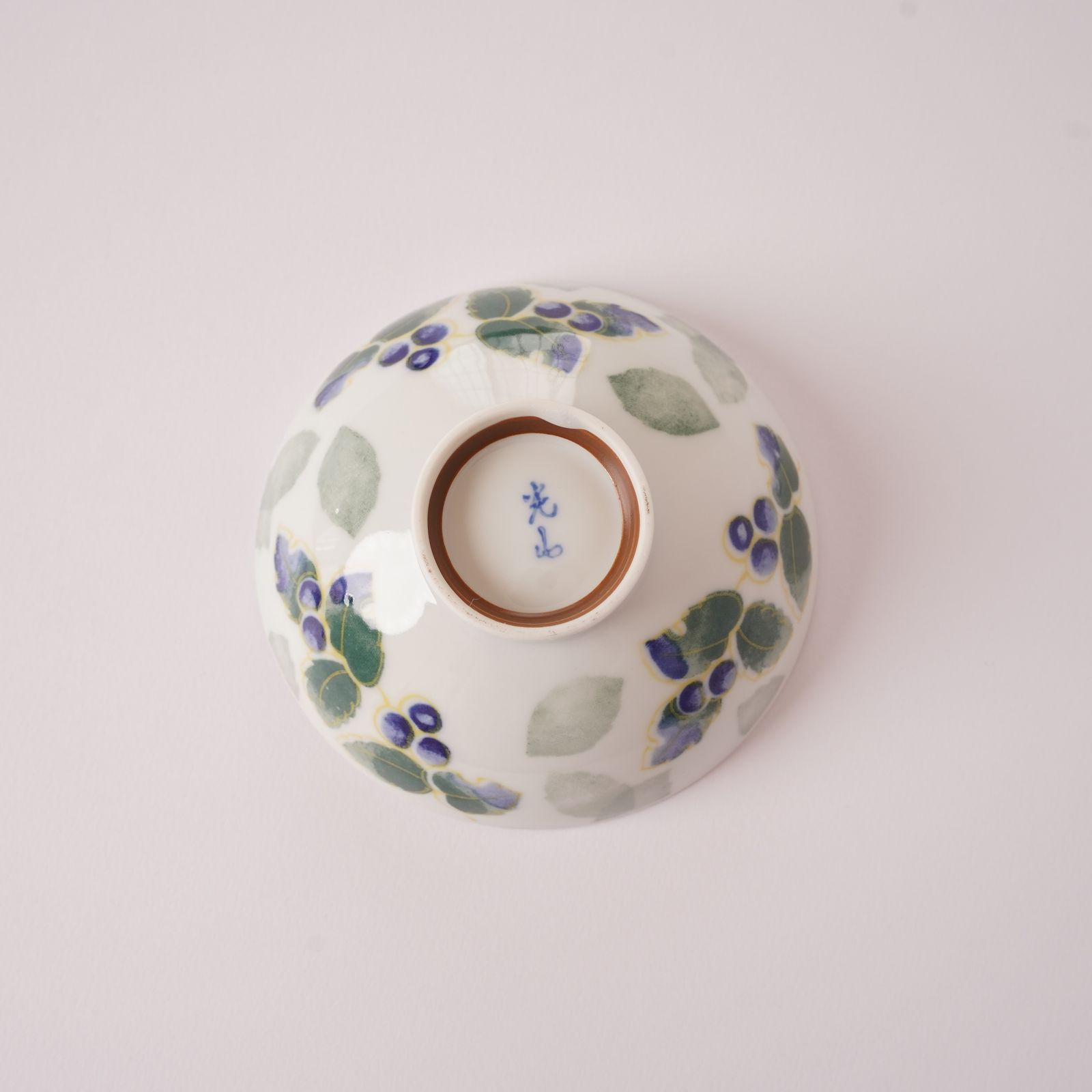 紫色の葡萄 ご飯茶碗 3個セット