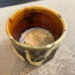 guinomi ashiato / 東尋坊ぐい呑み /恐竜ぐい呑み