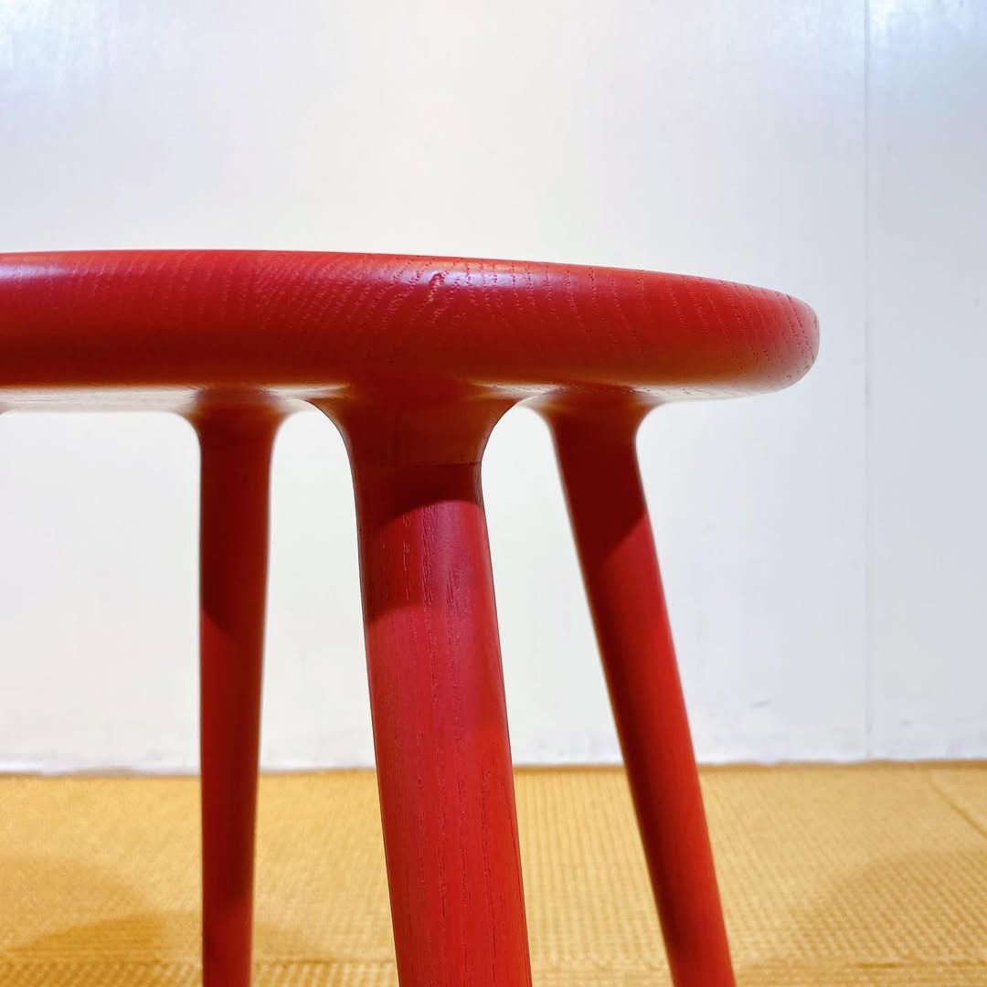 season24-8 / Stool Red / 立野木材工芸