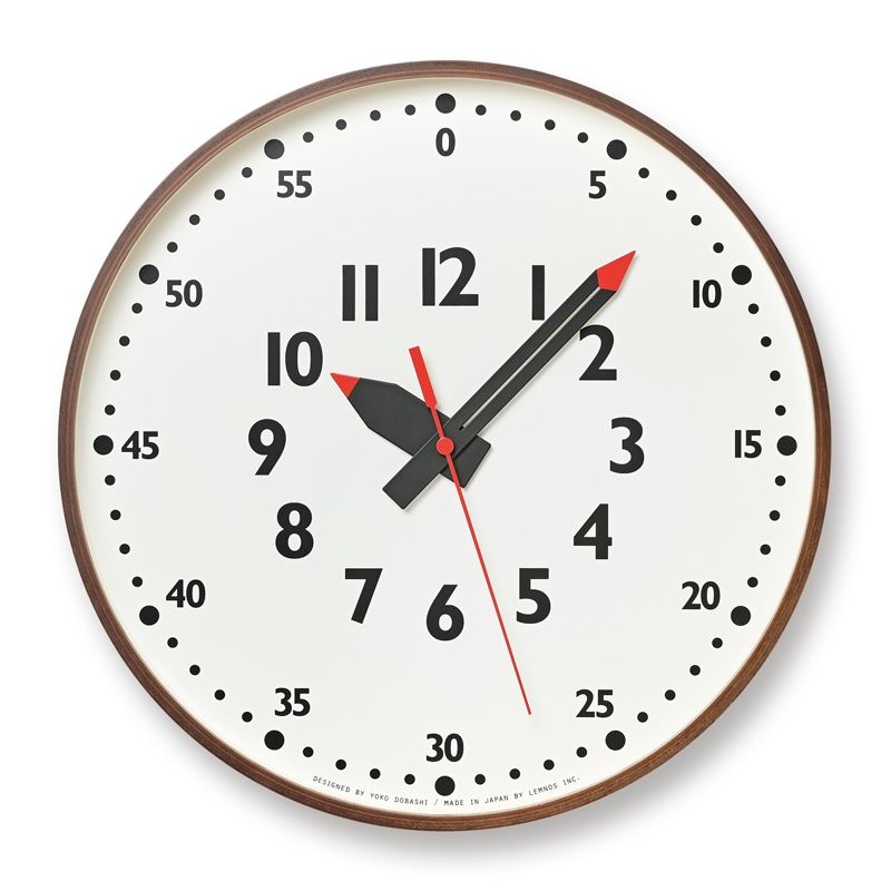 fun pun clock / ブラウン