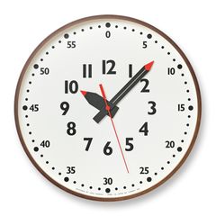 fun pun clock / ブラウン