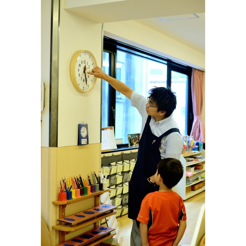 fun pun clock / ブラウン