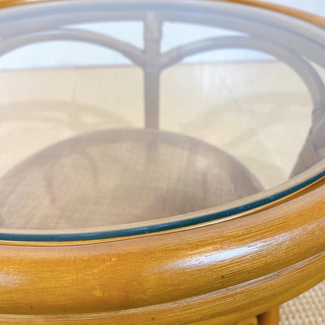 season36-4 / Glass Rattan Table