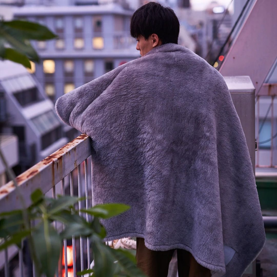 SERENE 5.0 Merino Wool New-Mayer (Gray) / メリノウールニューマイヤー(グレー) / 毛布 ブランケット / ハーフ