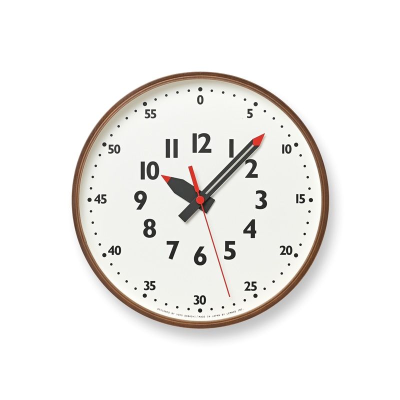 fun pun clock / ブラウン