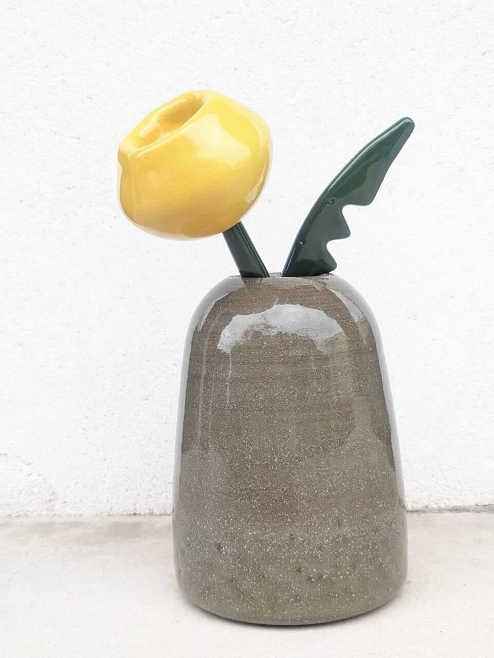 土の花【花瓶】spring vase / Khaki