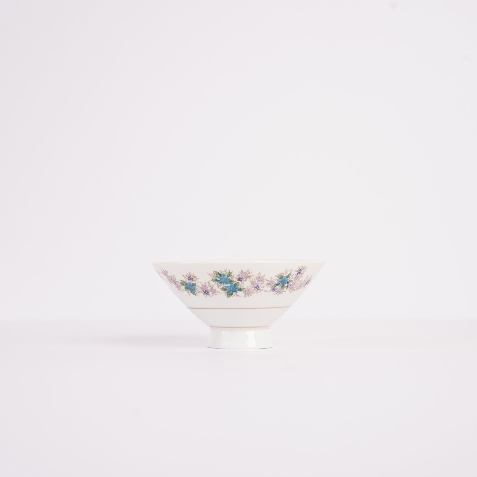桜色と水色の小花 ご飯茶碗 3個セット