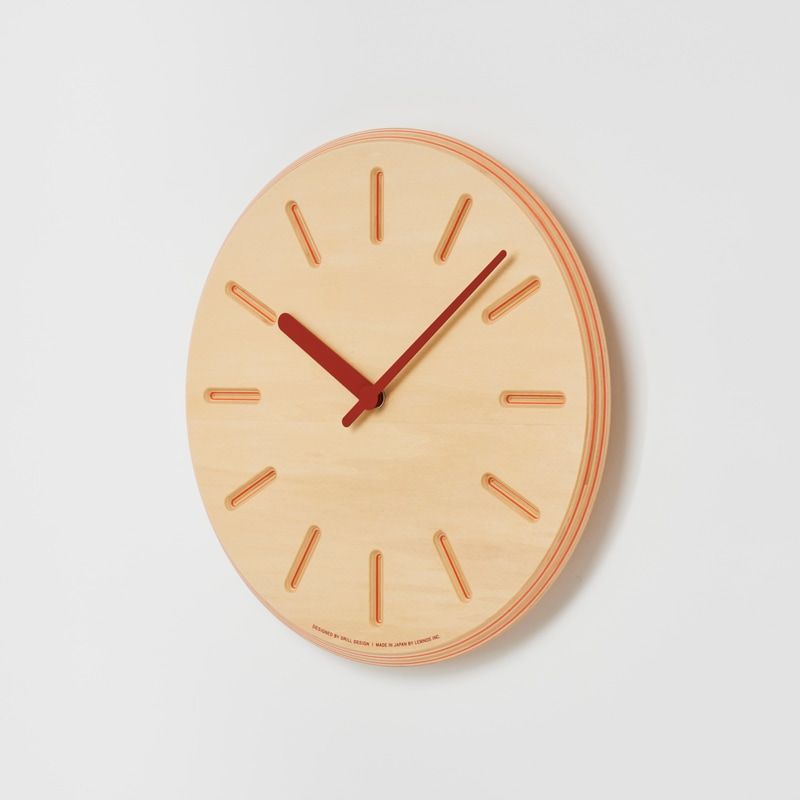 Paper-Wood CLOCK / オレンジ・line