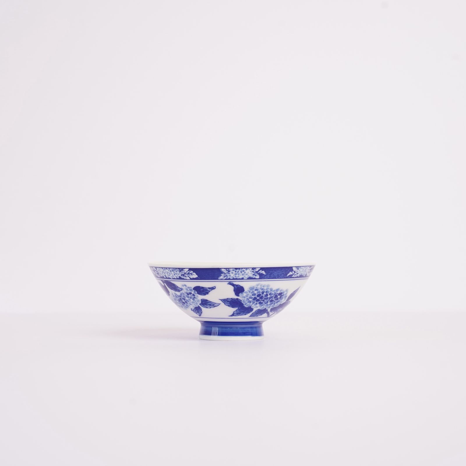藍色の紫陽花 ご飯茶碗 3個セット