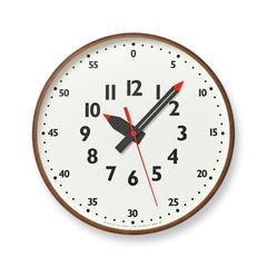 fun pun clock / ブラウン