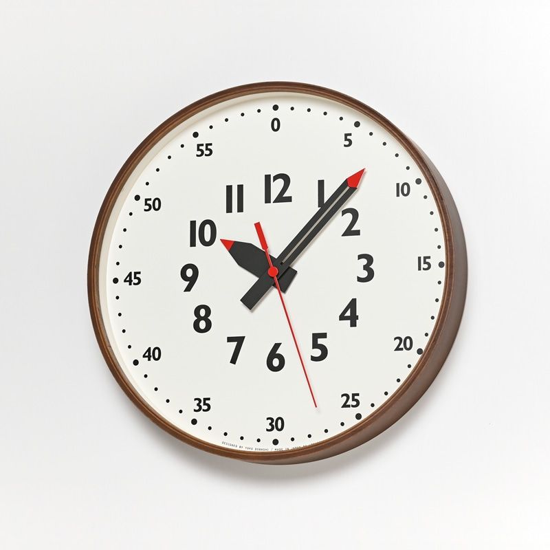 fun pun clock / ブラウン
