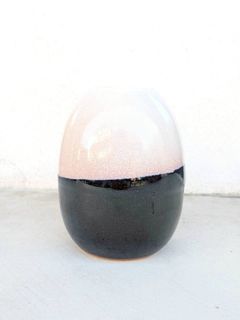 土の花【花瓶】two tone vase / White, Black