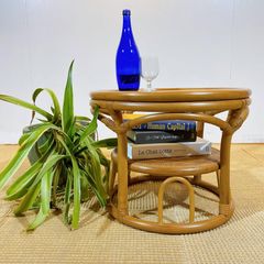 season36-4 / Glass Rattan Table