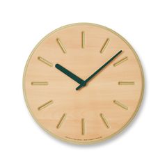 Paper-Wood CLOCK / グリーン・line